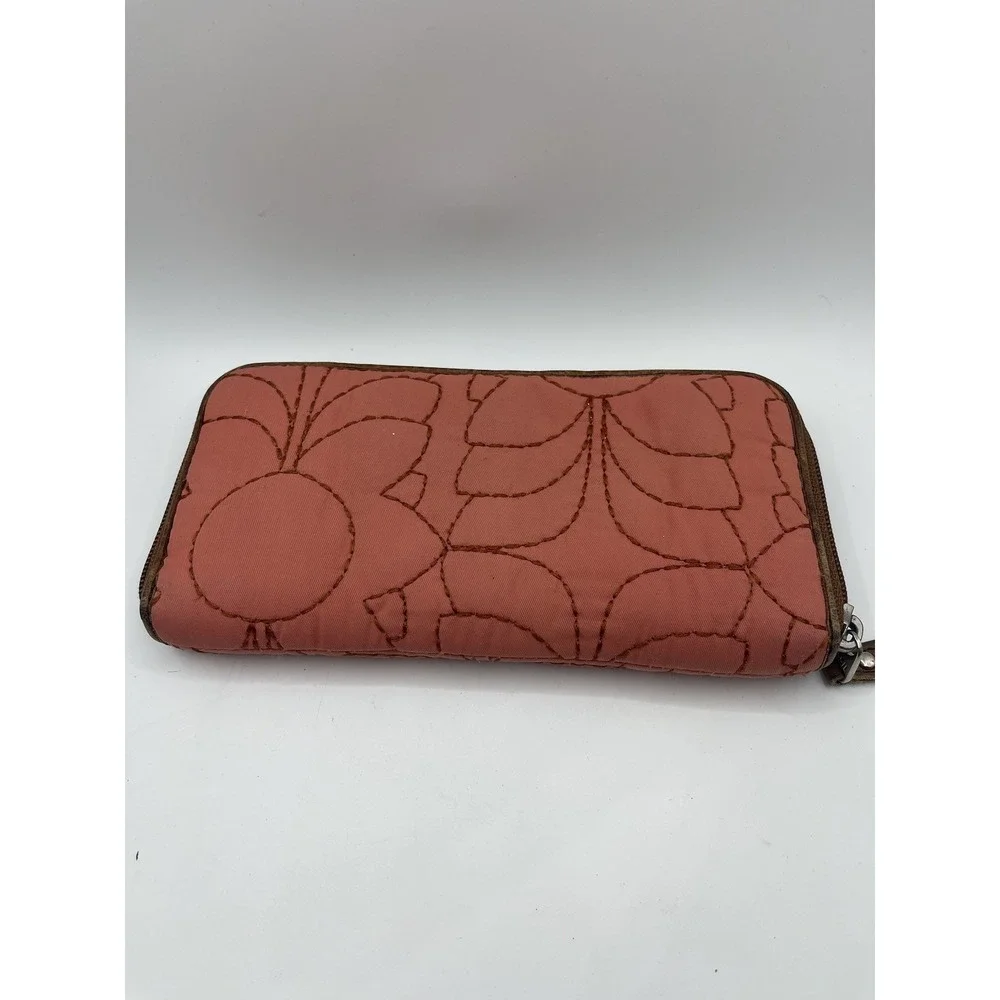Fossil Vintage Coral Key-Per Long Zip Around Full Zip‎ Wallet